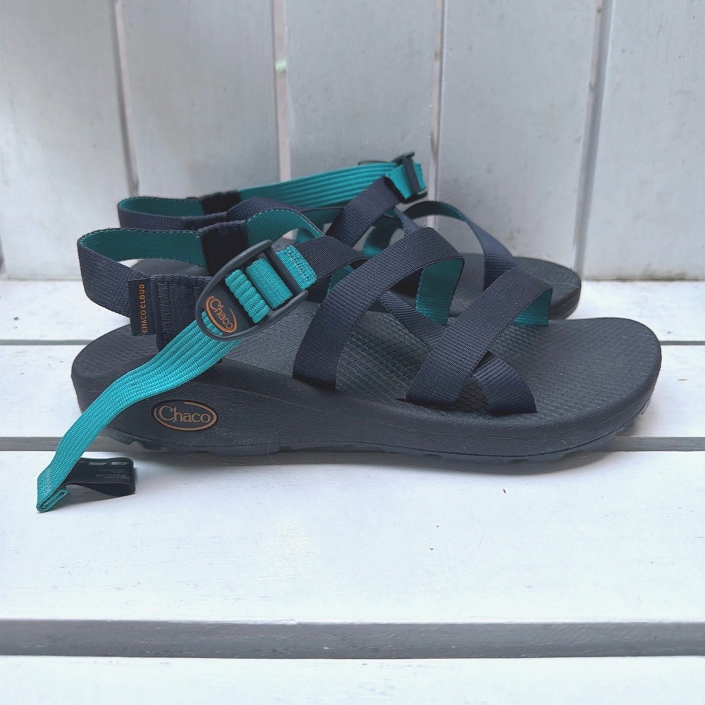 Chaco Womens Z Cloud 2 Gorpcore Polyester Webbing Size 9 Black Teal